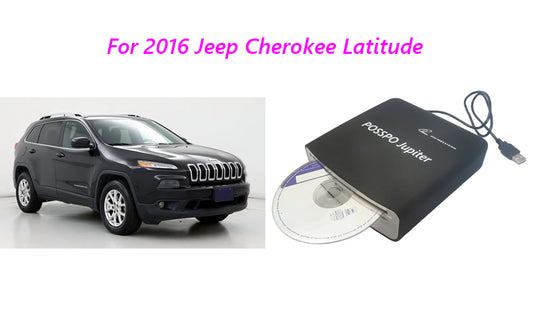POSSPO Jupiter CD DVD Player for Jeep Cherokee Latitude, Portable External CD Player for Car with USB Port, Plug & Play –Upgraded with Extra USB Extension Cable
