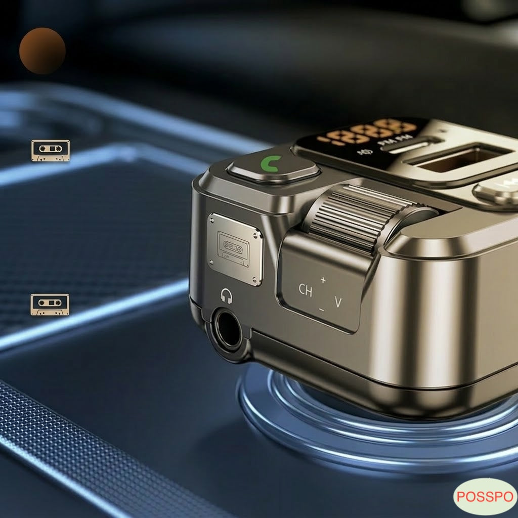 POSSPO Cassette-to-MP3 Converter for Car, Cassette-to-Car Integration Kit for Vehicle Auto Truck