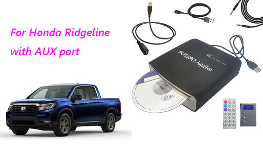 POSSPO Jupiter CD DVD Player for 2021-2023 Honda Ridgeline, Portable External CD Player for Car with USB Port, Plug & Play –Upgraded with Extra USB Extension Cable