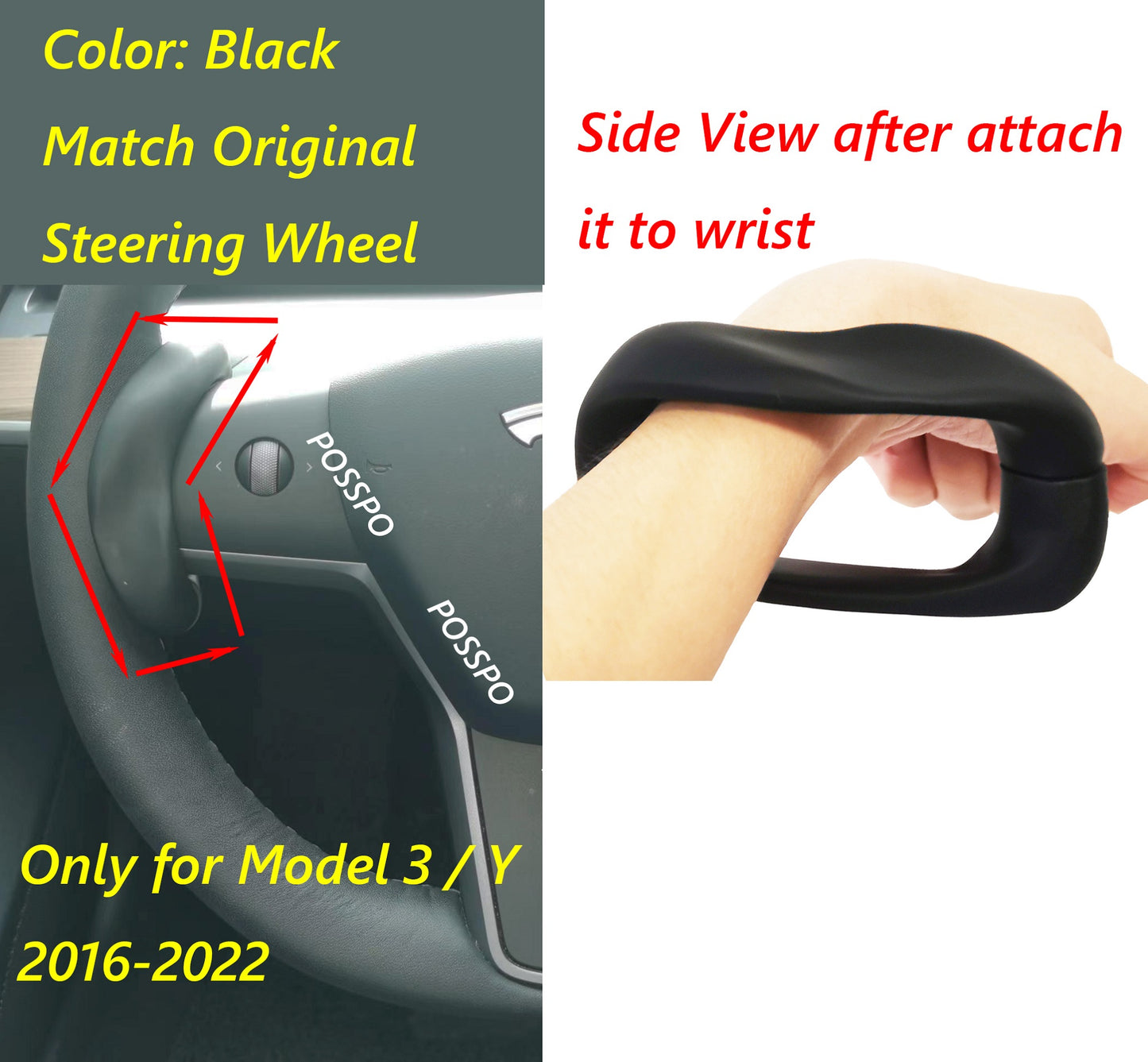 Steering Wheel Weight for Tesla Model 3 Y FSD Autopilot Counterweight Ring Counter Weight Booster for Assisted Driving AP